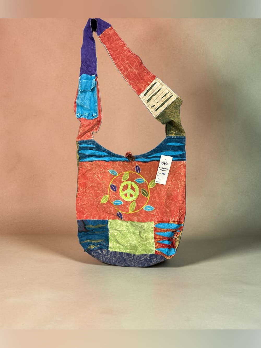 Kathmandu Imports Patchwork Crossbody Bag in Multi-Color